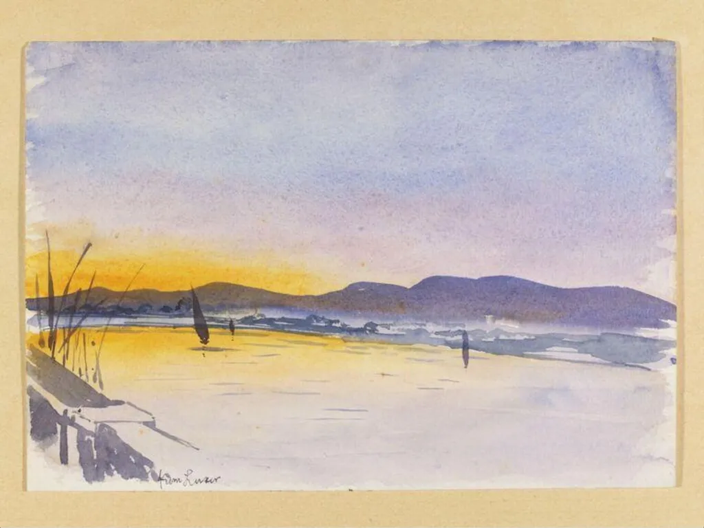 From Luxor, by H. E. Howard, watercolor, 1896