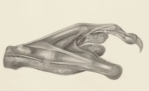Muscular tissue of the claw of a gray four-eyed opossum