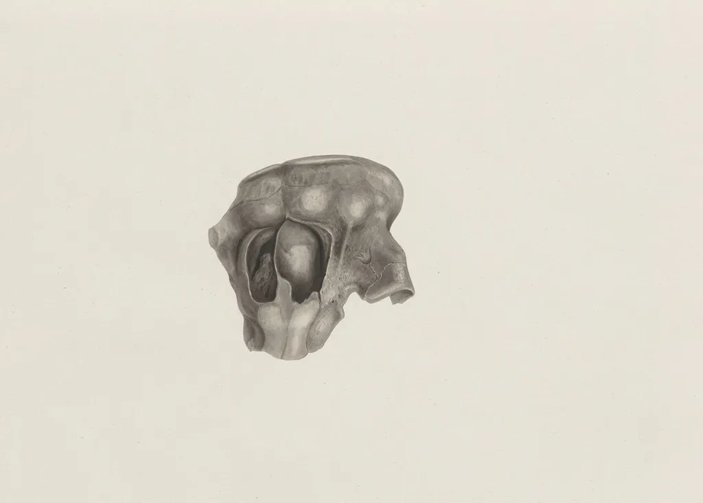 Part of a deformed fetal head, by H.G, Wetselaar, 1970