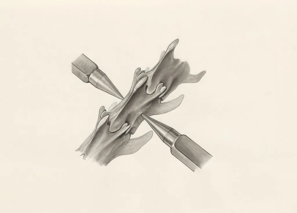 Vertebrae between medical equipment, by H.G, Wetselaar, 1970