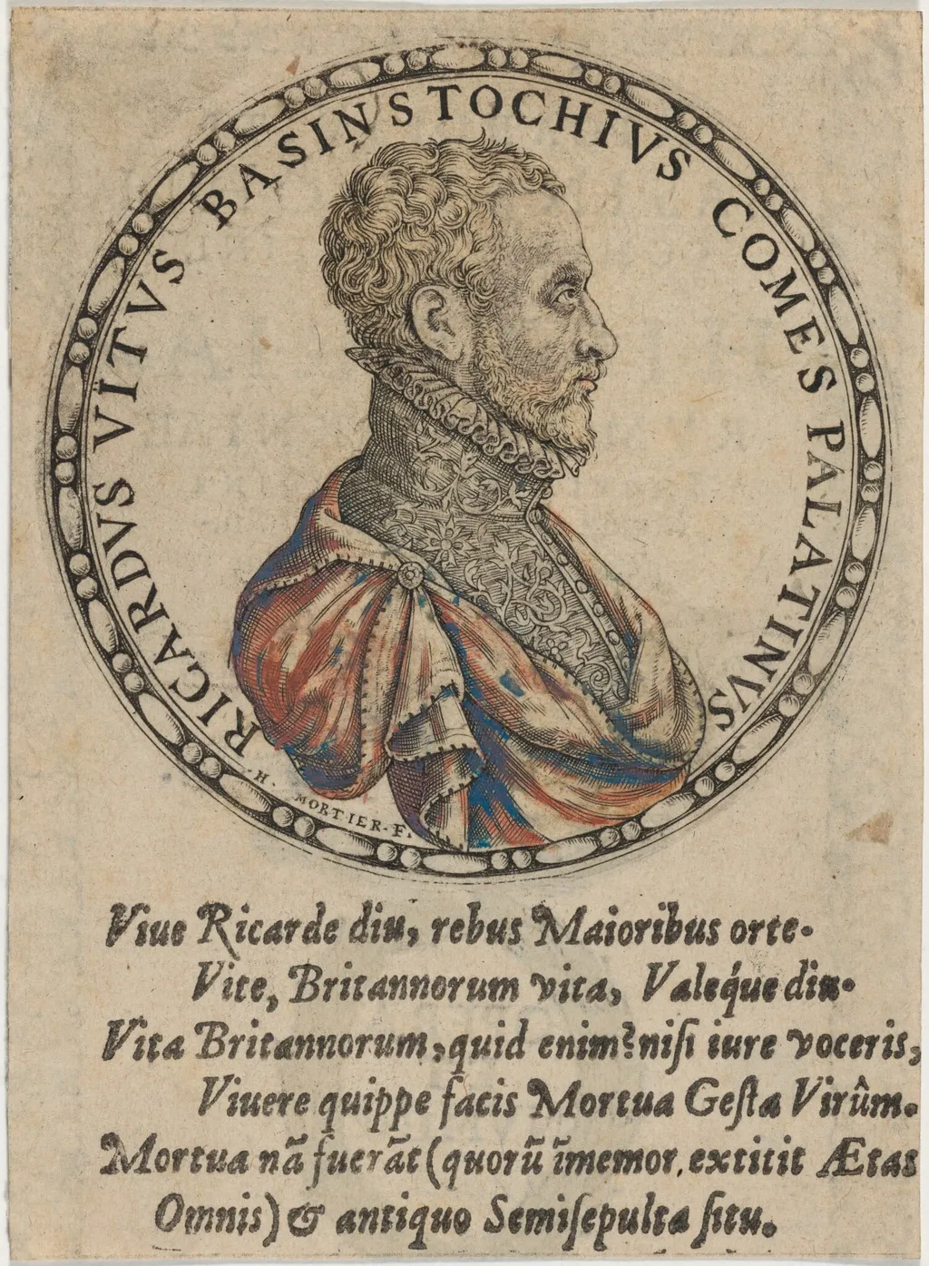Richard White of Basingstoke, Hampshire, by H. Mortier, ink, 1650