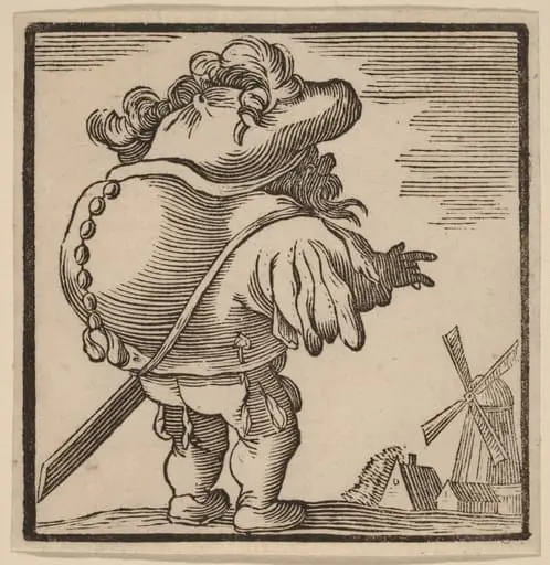 Hunchback Gazing at a Windmill, by H. Numan