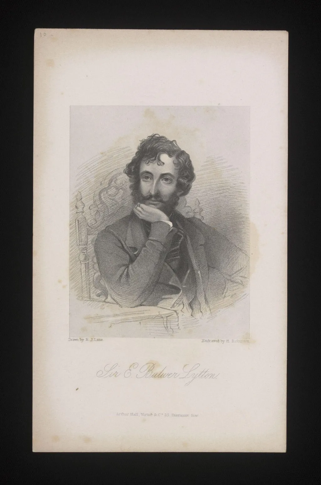Sir E. Bulwer Lytton, by H. Robinson, 1850