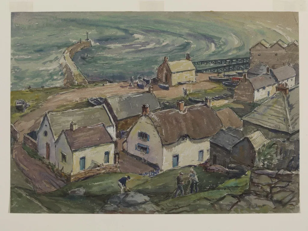 Sennen Cove, by H. S. Merritt, watercolor, 1940
