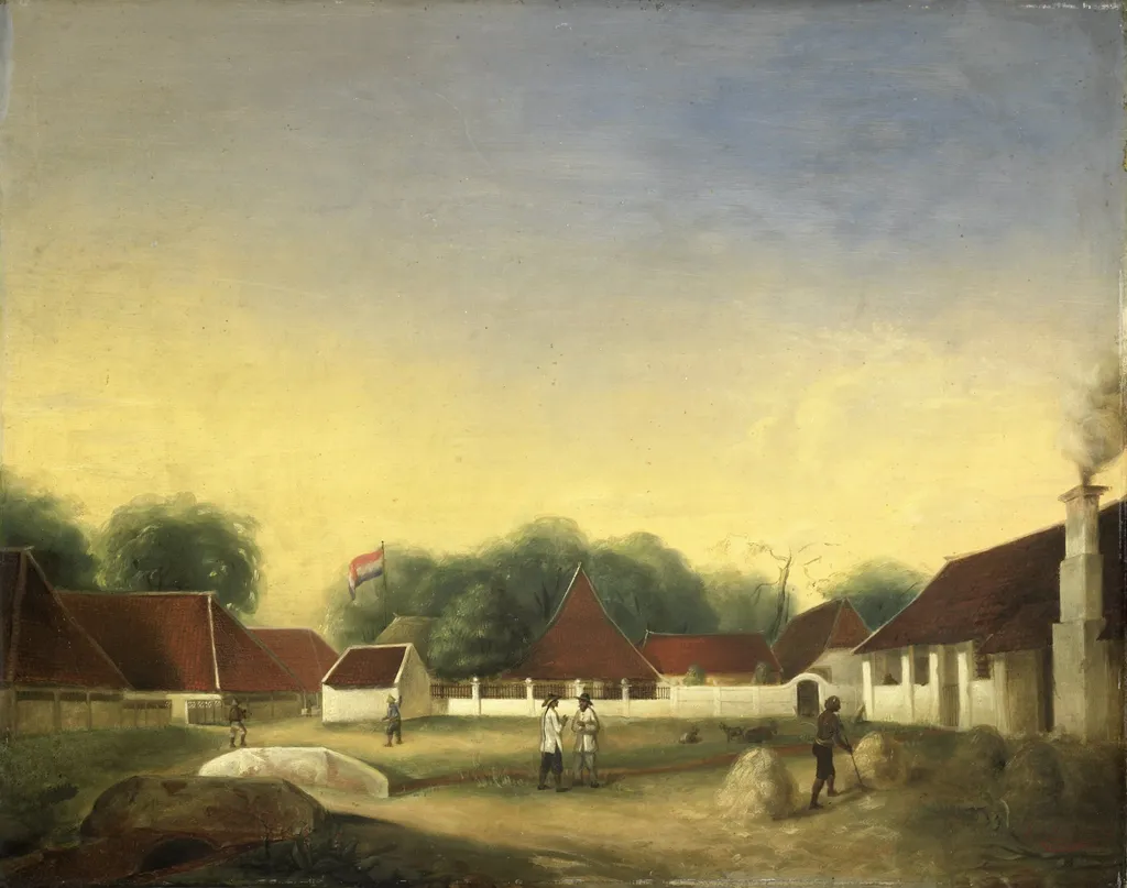 Sugar Mill on Jawa, by H.Th. Hesselaar, oil, 1849