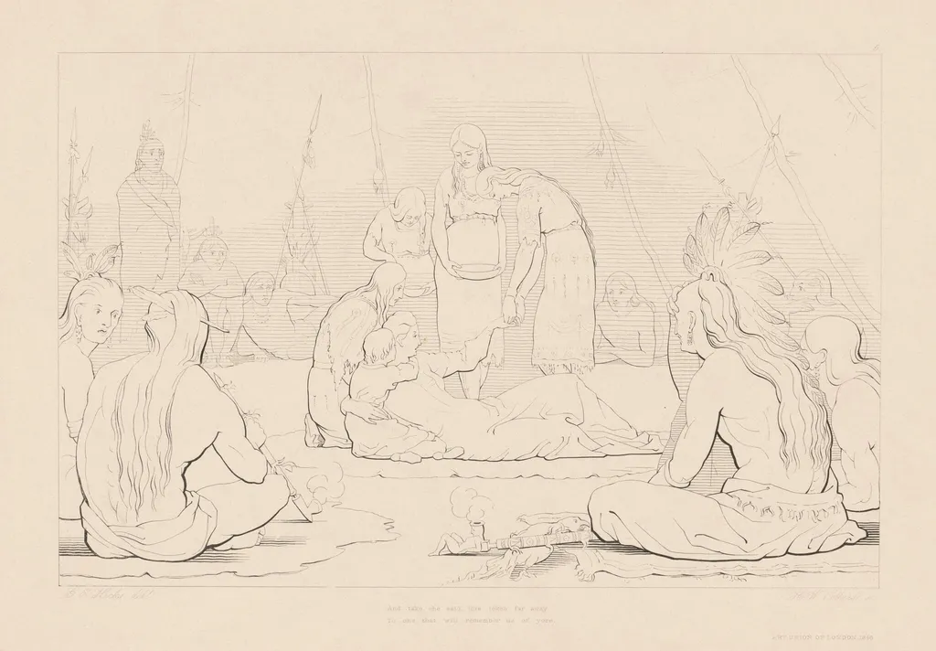 And Take, She Said, This Token Far Away..., by H. W. Collard, ink, 1846