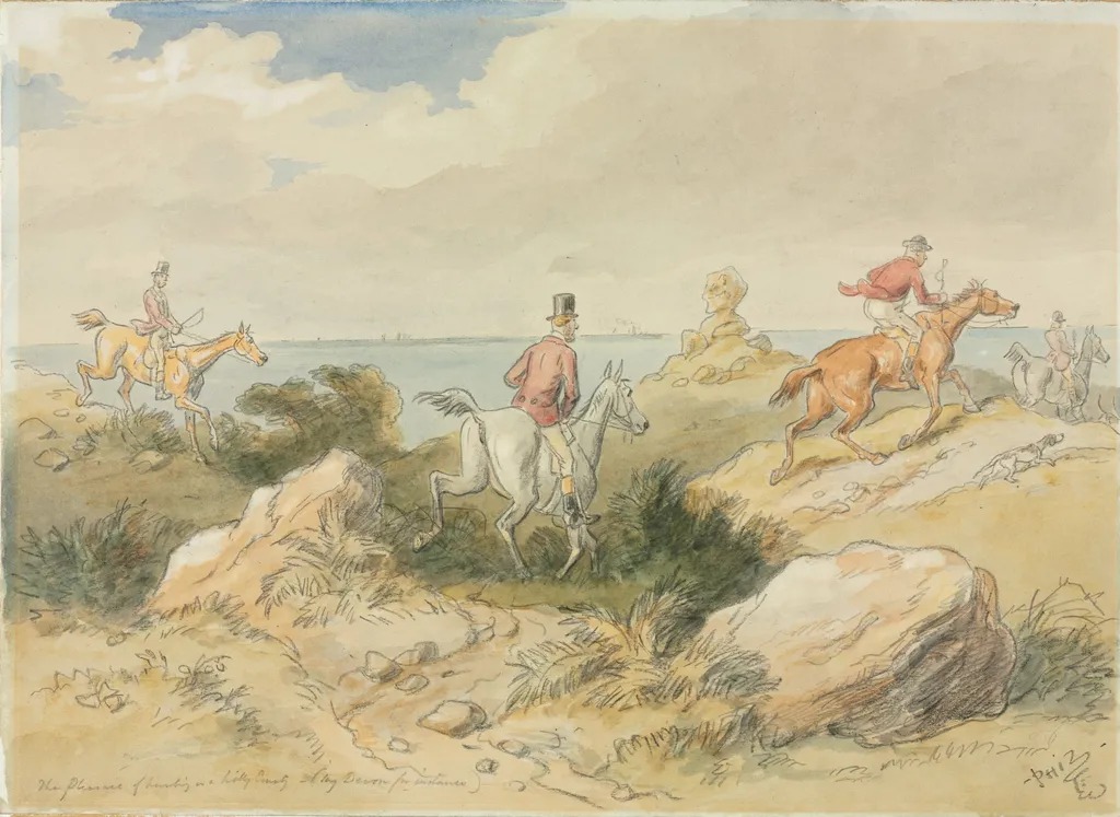 The Pleasures of Hunting, by Hablot Knight Browne, 1858