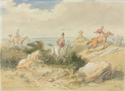The Pleasures of Hunting, by Hablot Knight Browne