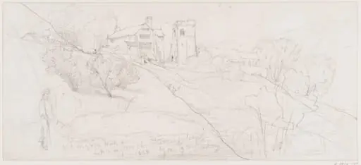 Old Mytton Hall and Little Mytton Church., by Haden