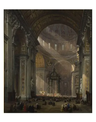 Interior of St Peter's, Rome, by Haghe