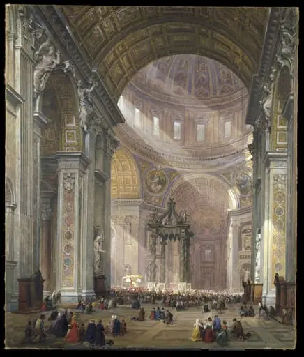 Transept of St. Peter's, Rome, by Haghe