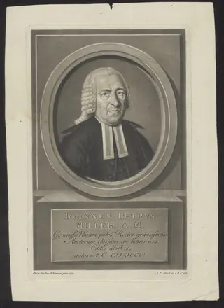 Portrait of Johannes Petrus Miller, by Haid Johann Elias, 1777