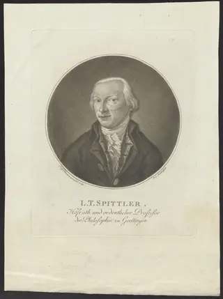 Portrait of L.T. Spittler, by Haid Johann Elias, 1750