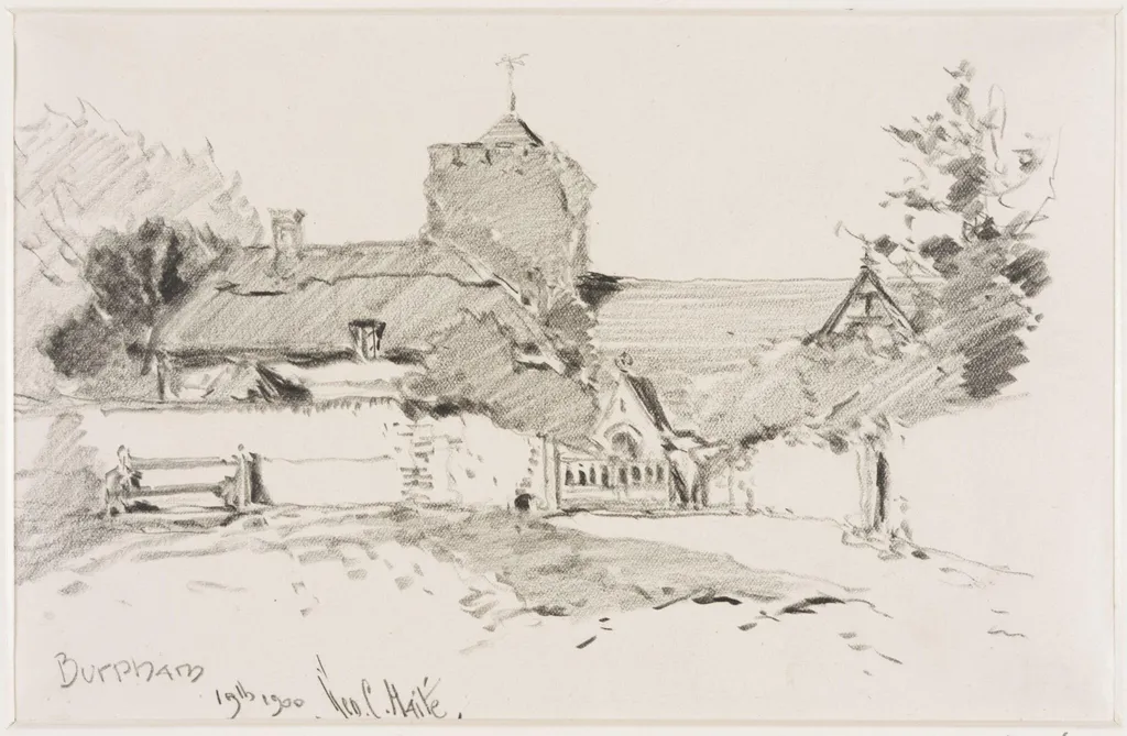 Burpham Church., by Haite, 1900