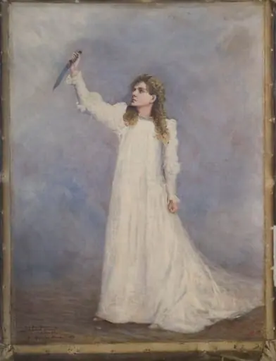 Alma Murray as Beatrice Cenci in 'The Cenci' by Percy Bysshe Shelley, by Hal Mansfield Murray