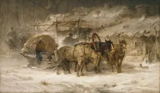 Halt at the Inn, by Adolf Schreyer