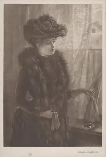 Untitled (Lady in Furs), by Hamilton Hamilton