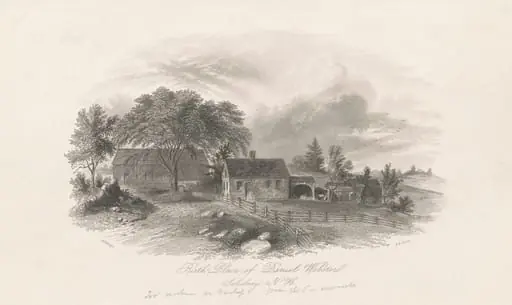 Birth Place of Daniel Webster, Salisbury, New Hampshire, by Hammat Billings