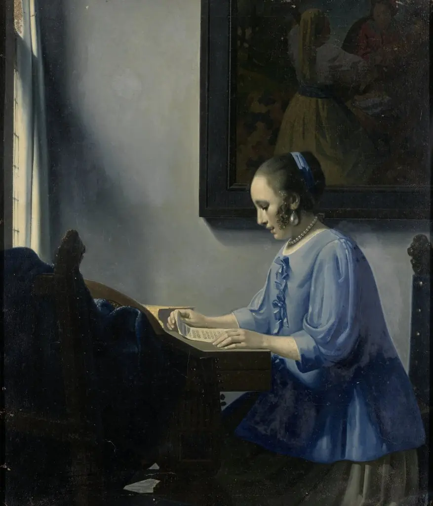 Woman reading music, by Han van Meegeren