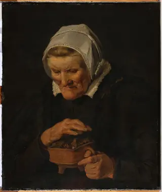 Händewärmende Alte