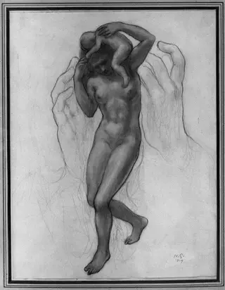 Hands, Female, Nude, Baby