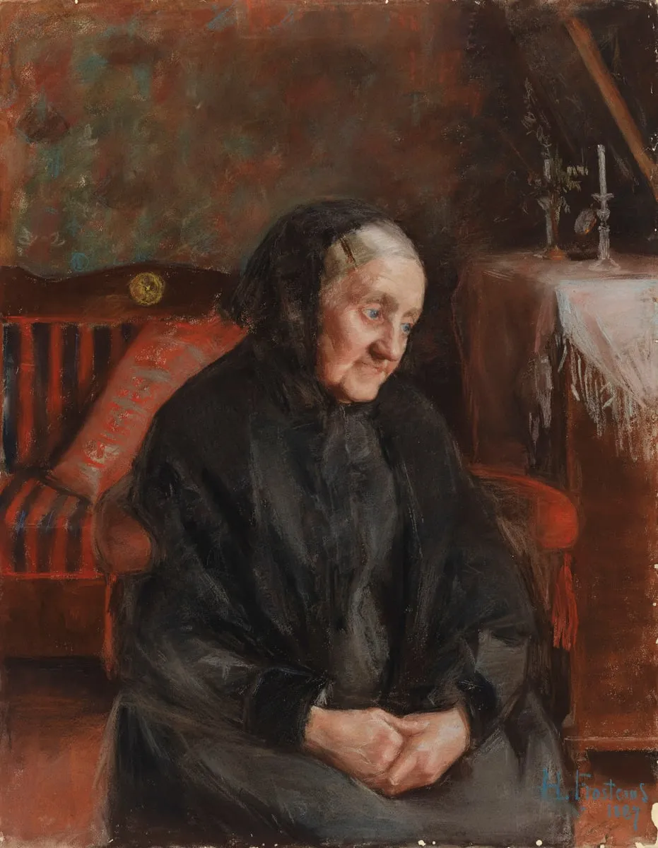Isoäiti, tohtorinna Augusta Frosteruksen (os. Norling) muotokuva, by Hanna Frosterus-Segerstråle