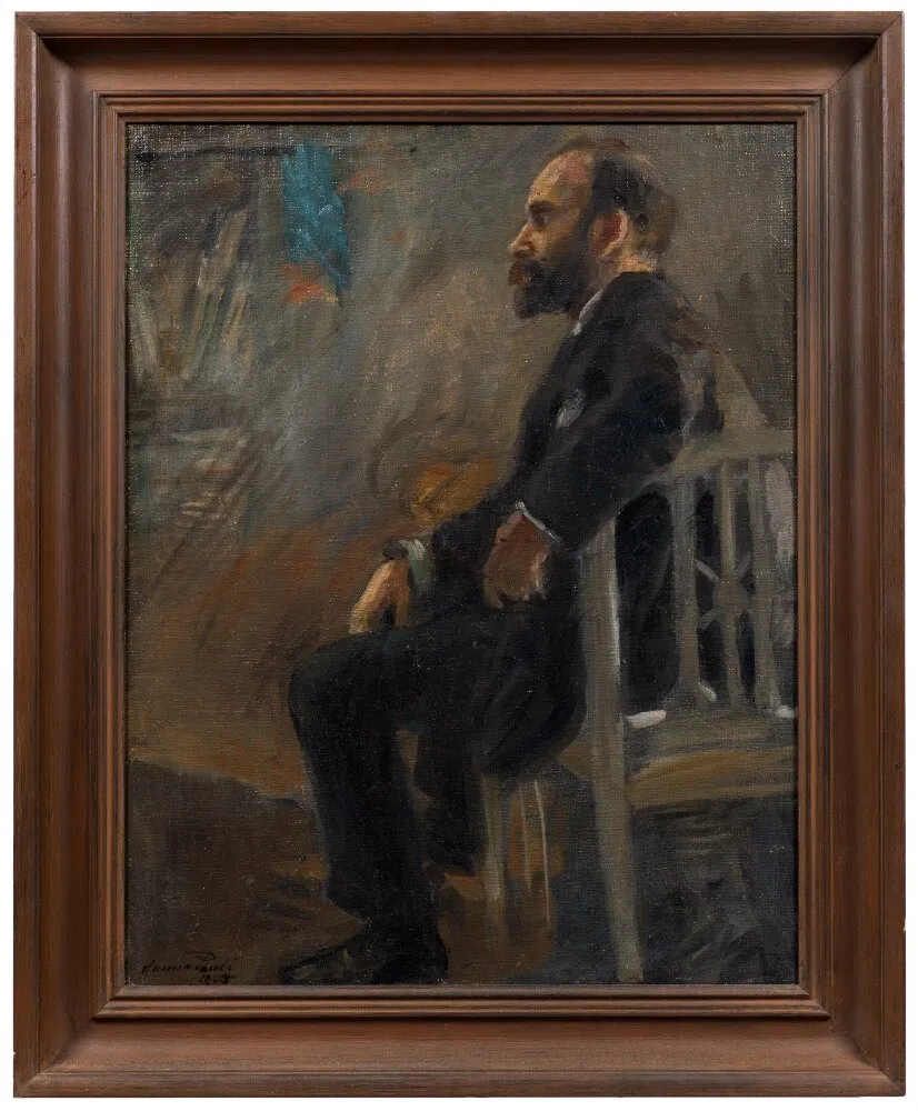 Klas Fåhraeus (1863-1944). Study for Friends (NM 1723), by Hanna Hirsch-Pauli, unspecified, 1904