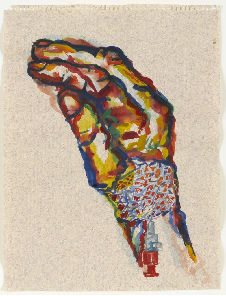 Untitled, by Hannah Wilke, watercolor, 1991