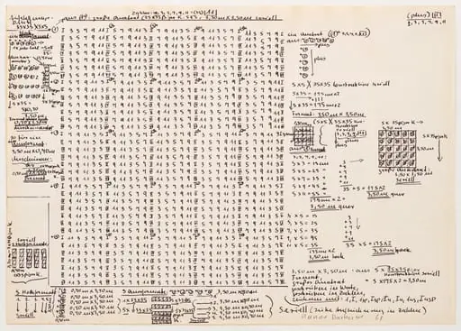 Untitled, by Hanne Darboven