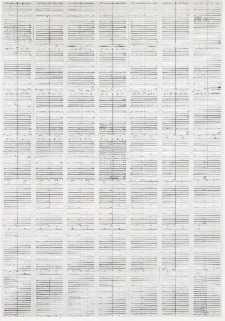 Untitled, by Hanne Darboven, graphite, 1972