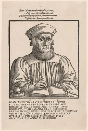 Johann Aventinus (Johann Turmair), by Hanns Lautensack