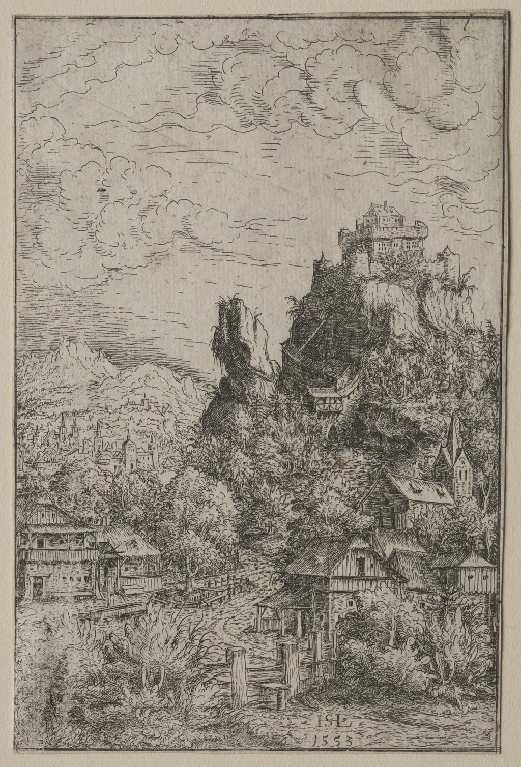 Landscape with a Castle, by Hanns Lautensack, 1553