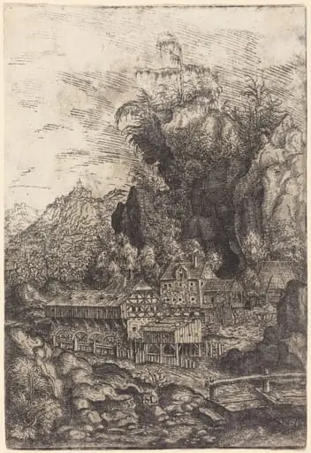 Landscape with a Water Mill, by Hanns Lautensack