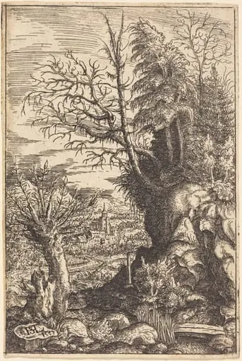 Landscape with a Willow, by Hanns Lautensack