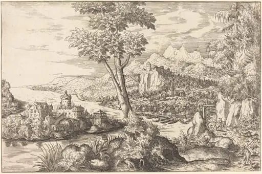Landscape with Three Men, by Hanns Lautensack