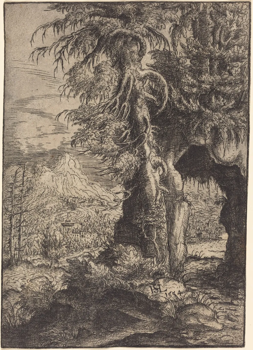 The Gate in the Rocks, by Hanns Lautensack, ink, 1554