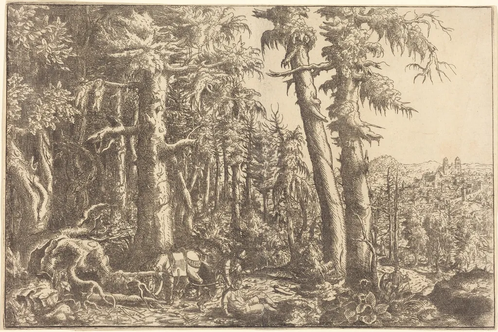 The Good Samaritan, by Hanns Lautensack, ink, 1558