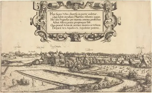 View of Nuremberg from the West [left section], by Hanns Lautensack