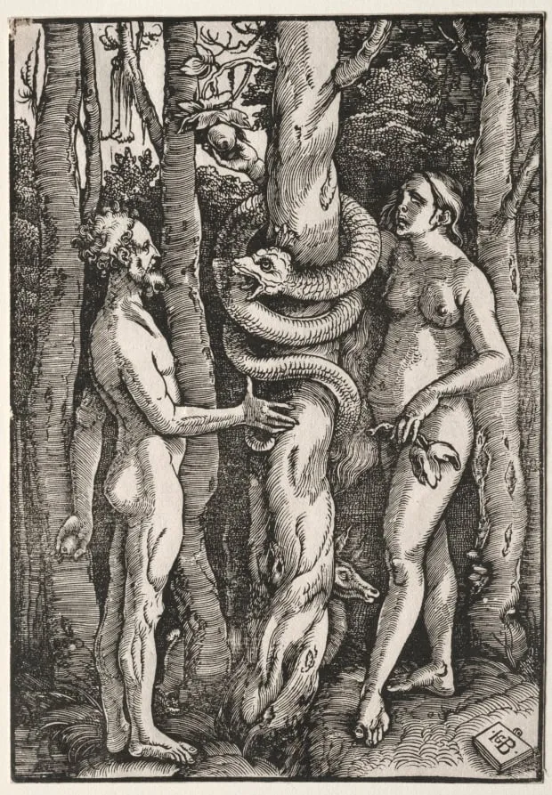 Adam and Eve, by Hans Baldung Grien, 1514