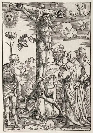 Christ on the Cross with Mary, St. John, Mary Magdalen and St. Stephen, by Hans Baldung Grien