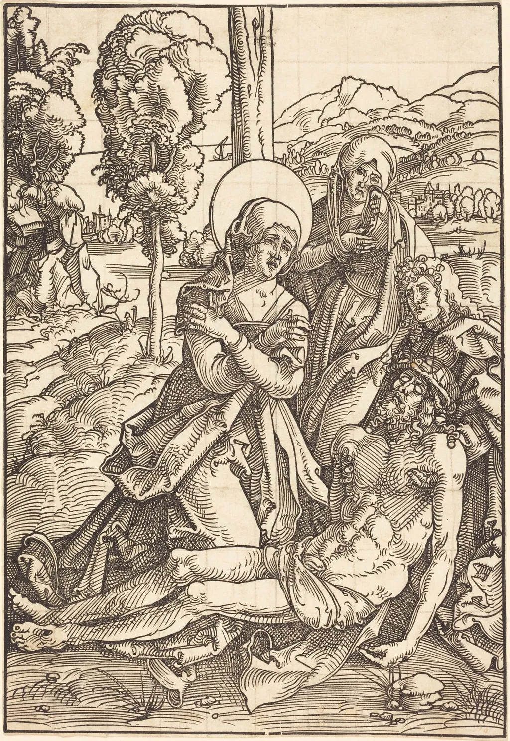 Lamentation for Christ, by Hans Baldung Grien, ink, 1510