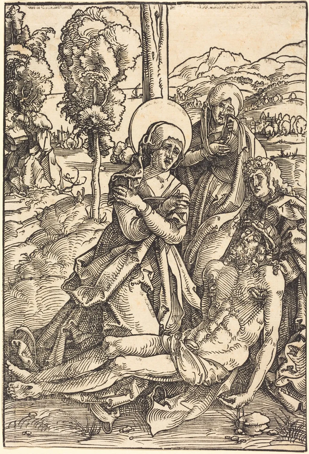 Lamentation for Christ, by Hans Baldung Grien, ink, 1510