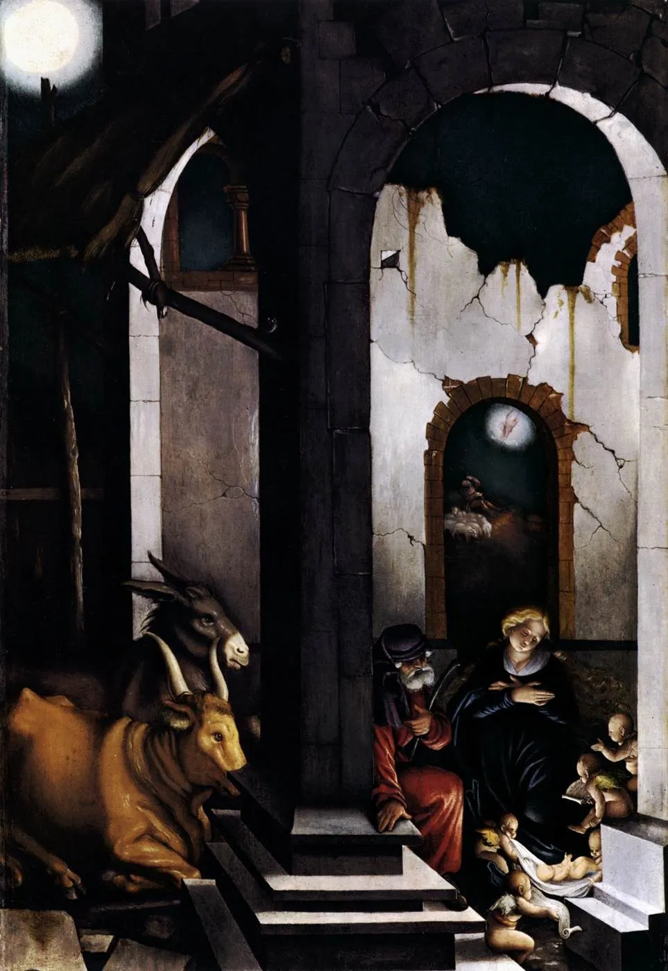 Nativity, by Hans Baldung Grien, oil, 1520