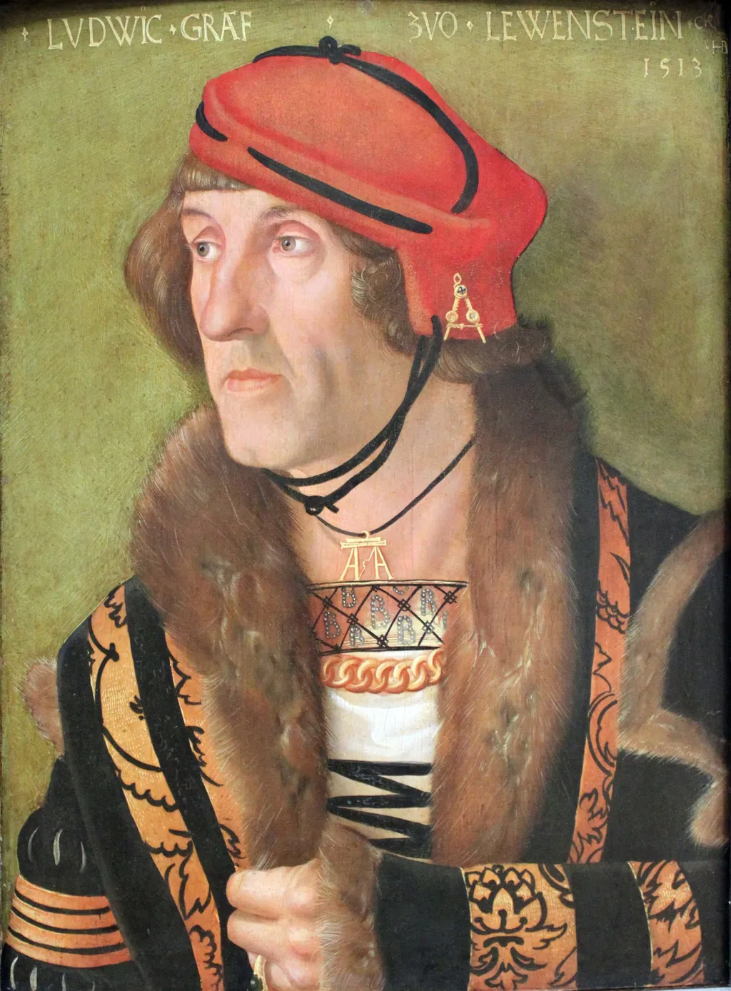 Portrait of Louis I, Count of Löwenstein, by Hans Baldung Grien, paint, 1513