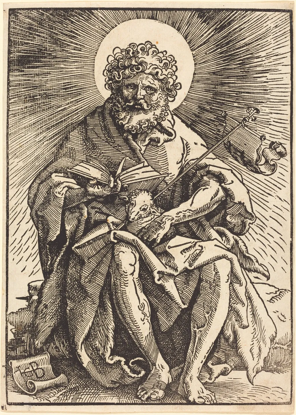 Saint John the Baptist, by Hans Baldung Grien, ink, 1517