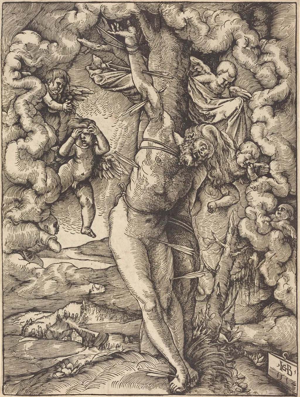 Saint Sebastian, by Hans Baldung Grien, ink, 1514