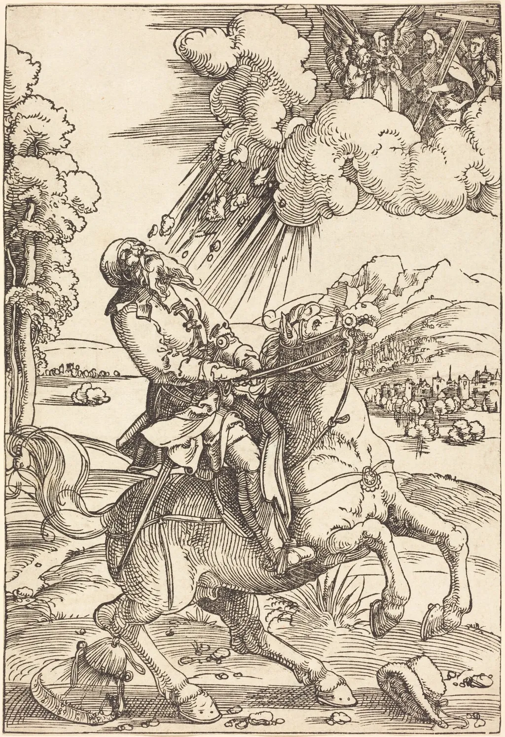 The Conversion of Saint Paul, by Hans Baldung Grien, ink, 1508