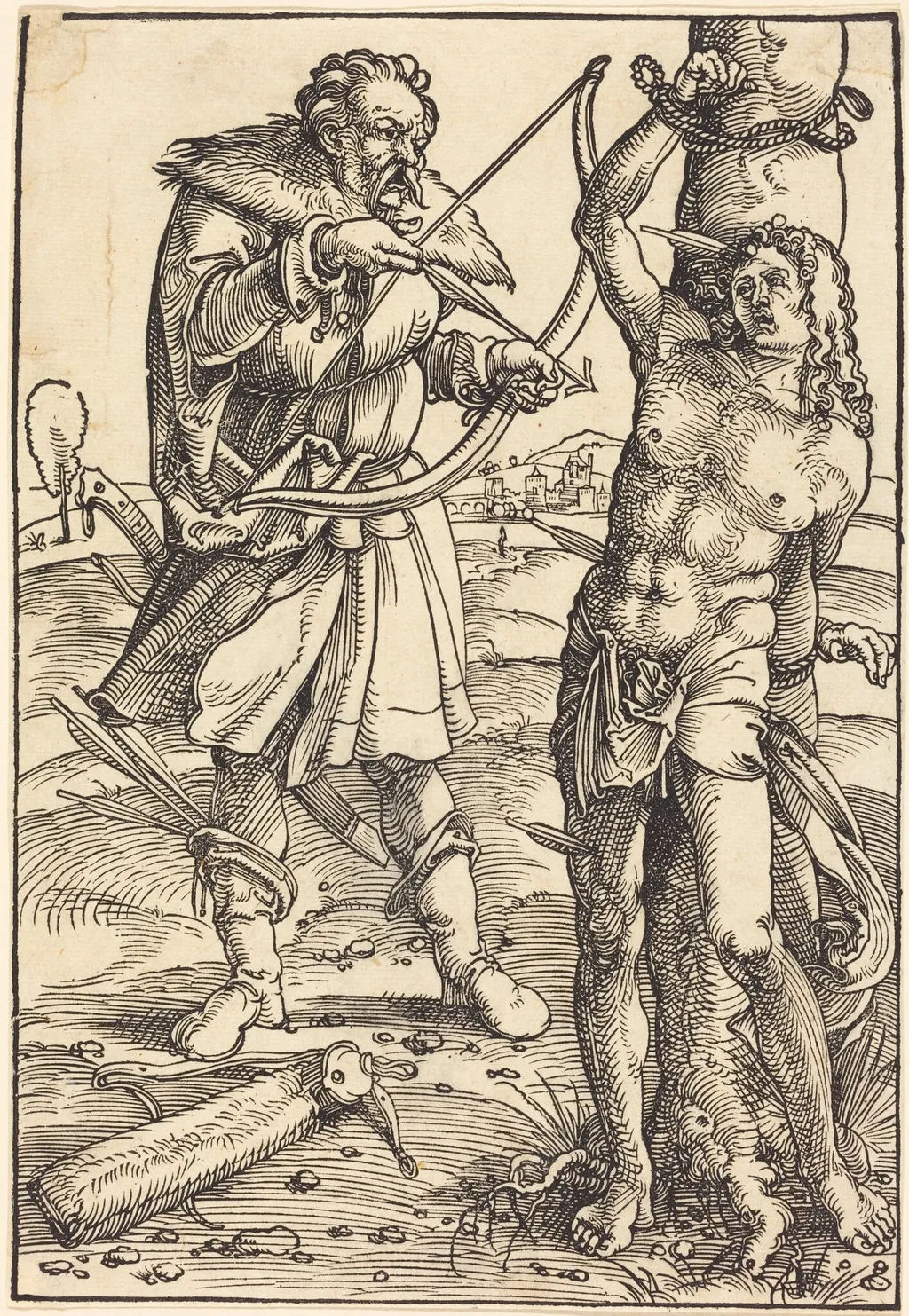 The Martyrdom of Saint Sebastian, by Hans Baldung Grien, ink, 1514