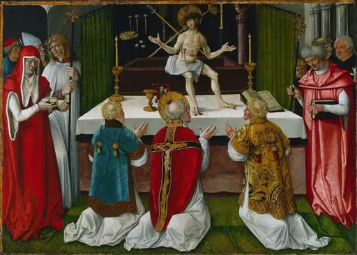 The Mass of Saint Gregory, by Hans Baldung Grien