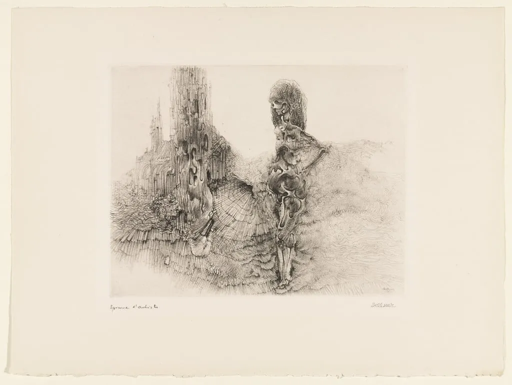 Untitled, by Hans Bellmer, ink, 1948